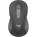 Logitech Signature M650 L Mouse - Bluetooth/Radio Frequency - USB - Optical - 5 Button(s) - 5 Programmable Button(s) - Graphite