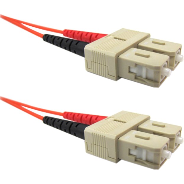 Weltron 1m SC/SC Multi-Mode 62.5/125M Orange Fiber Patch Cable