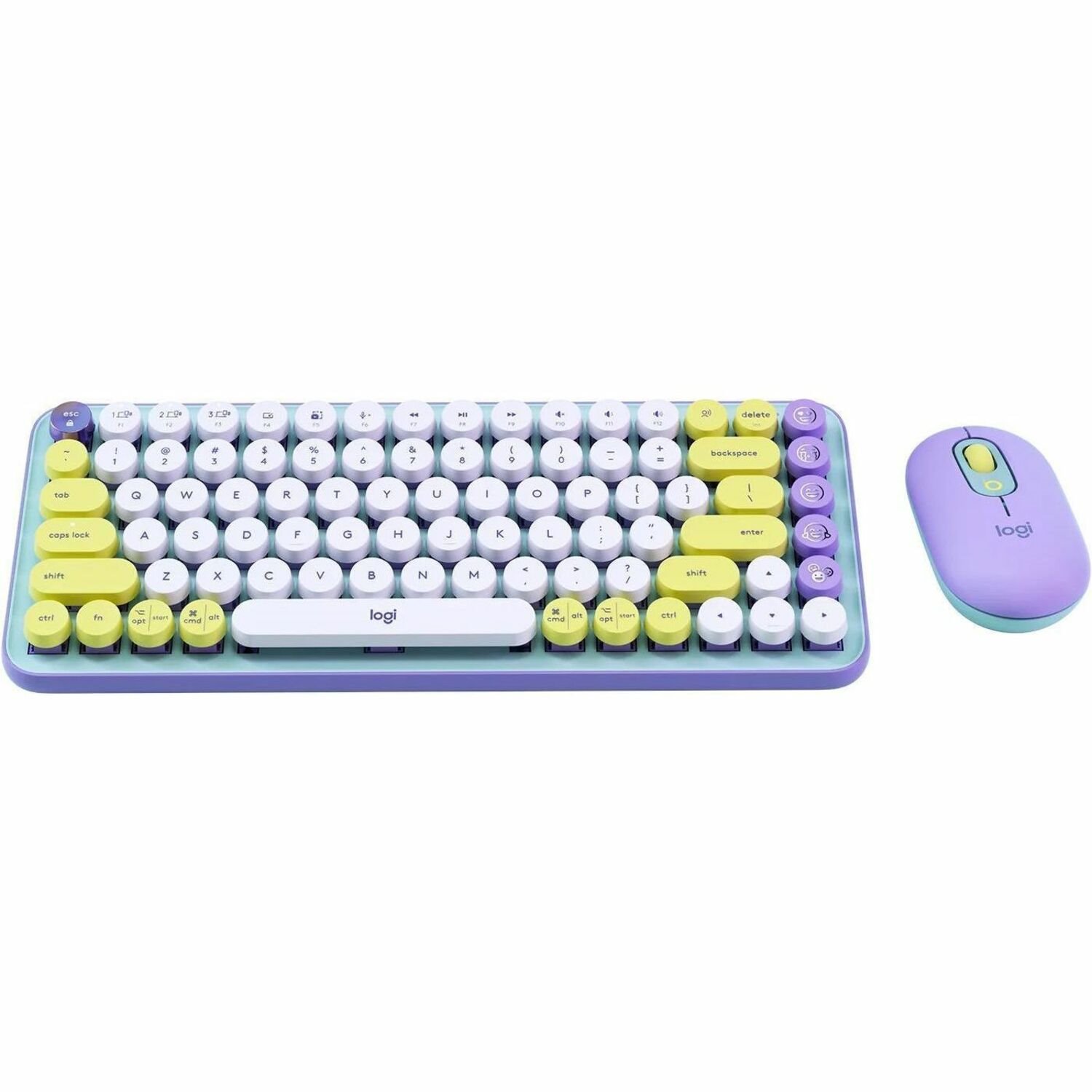 Logitech POP KEYS + POP MOUSE Wireless Mechanical Keyboard and Mouse with Customizable Emoji