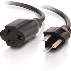 C2G 12ft Power Extension Cord - Outlet Saver - 18 AWG