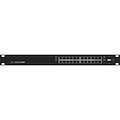 Ubiquiti EdgeSwitch 24 - 24-Port Managed PoE+ Gigabit Switch, 2 SFP, 250W Total Power Output - Supports PoE+ And 24V Passive