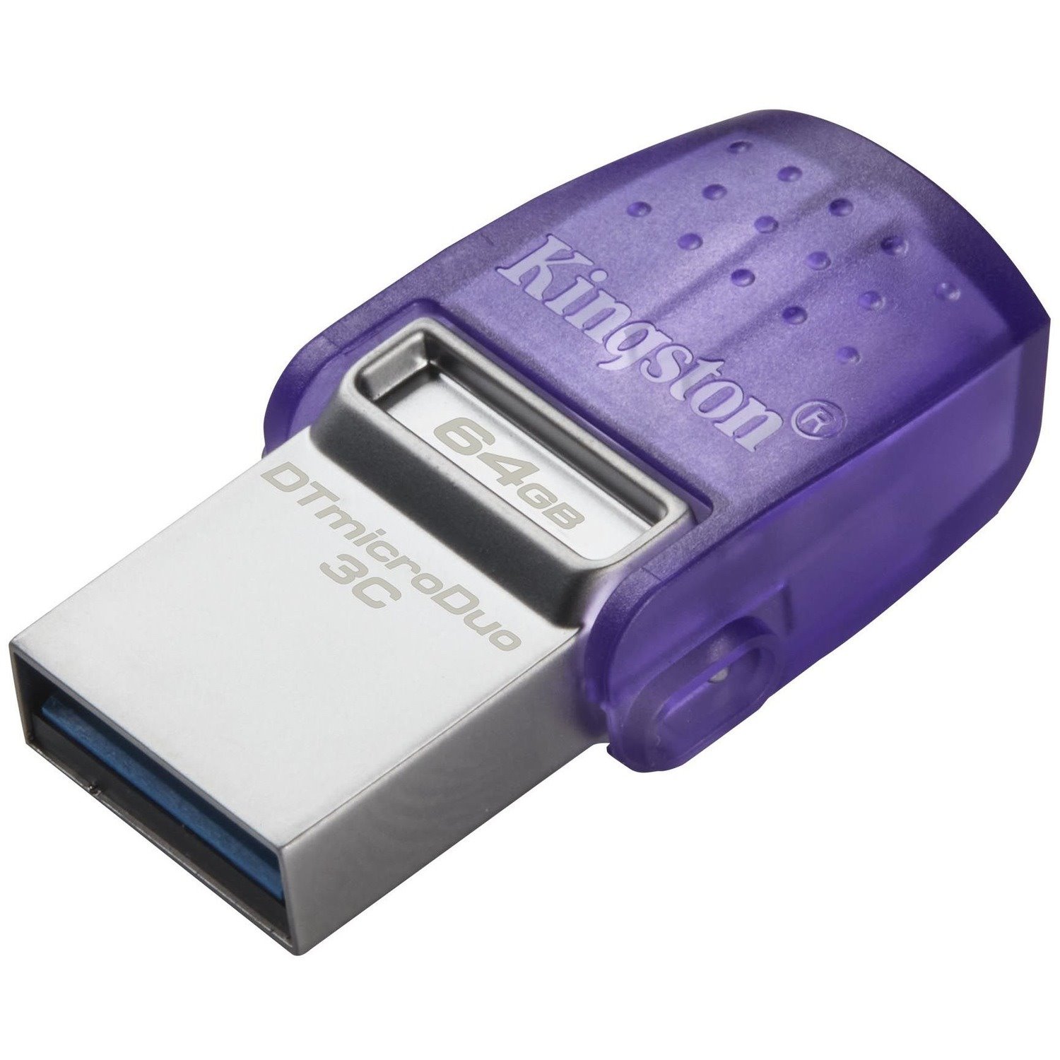 Kingston DataTraveler microDuo 3C 64 GB USB 3.2 (Gen 1) Type C, USB 3.2 (Gen 1) Type A Flash Drive - Purple