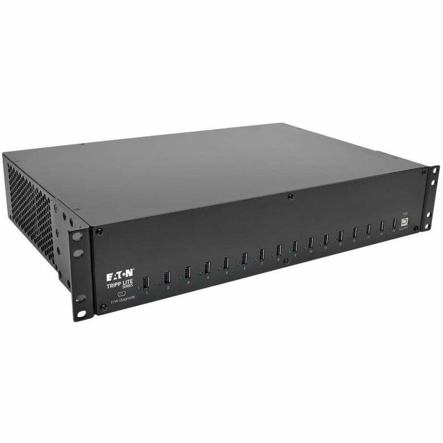 Eaton Tripp Lite Series 16-Port USB Charging Station with Syncing, 230V, 5V 40A (200W) USB Charger Output, 2U Rack-Mount