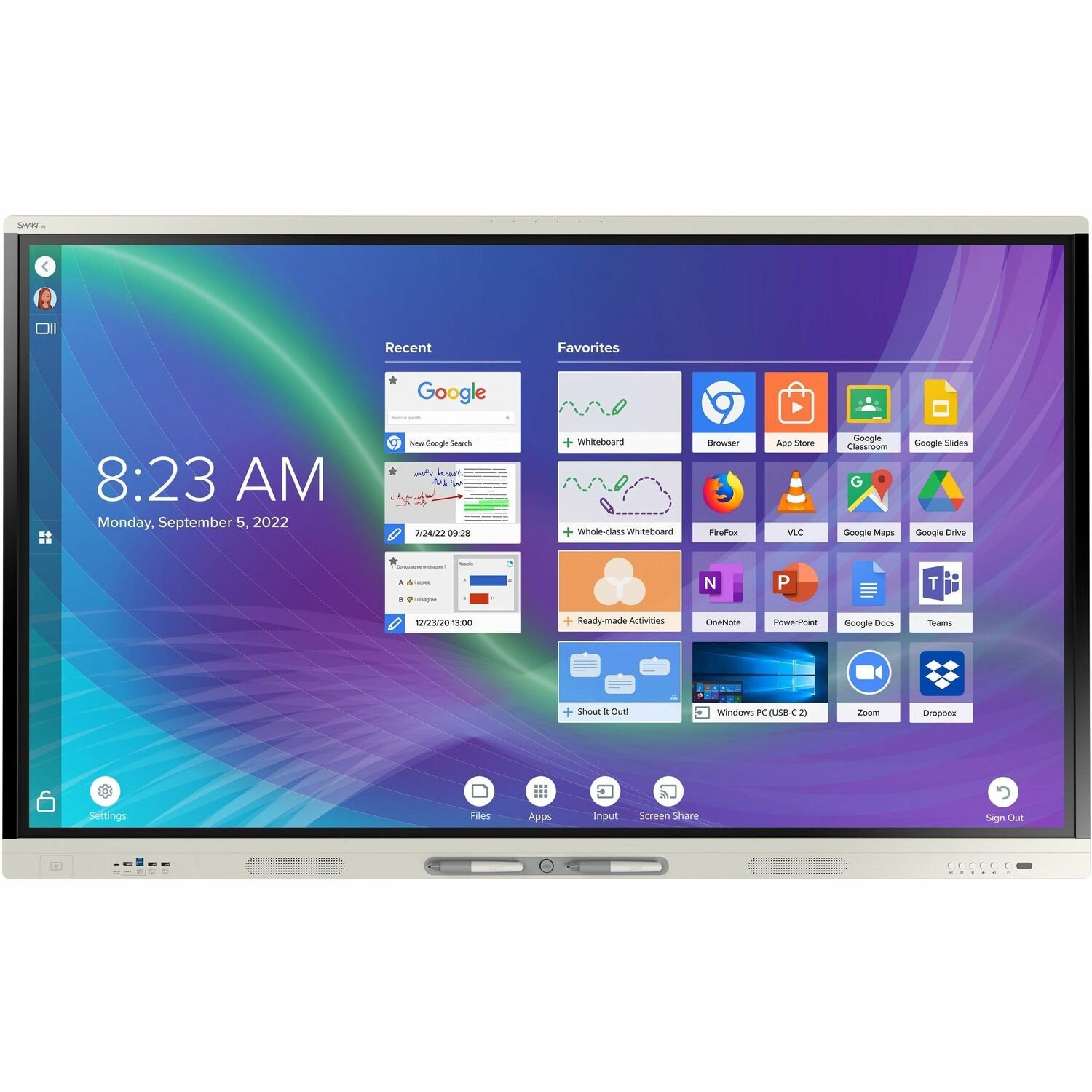 SMART Board MX255-V4 139.7 cm (55") 4K UHD LCD Collaboration Display