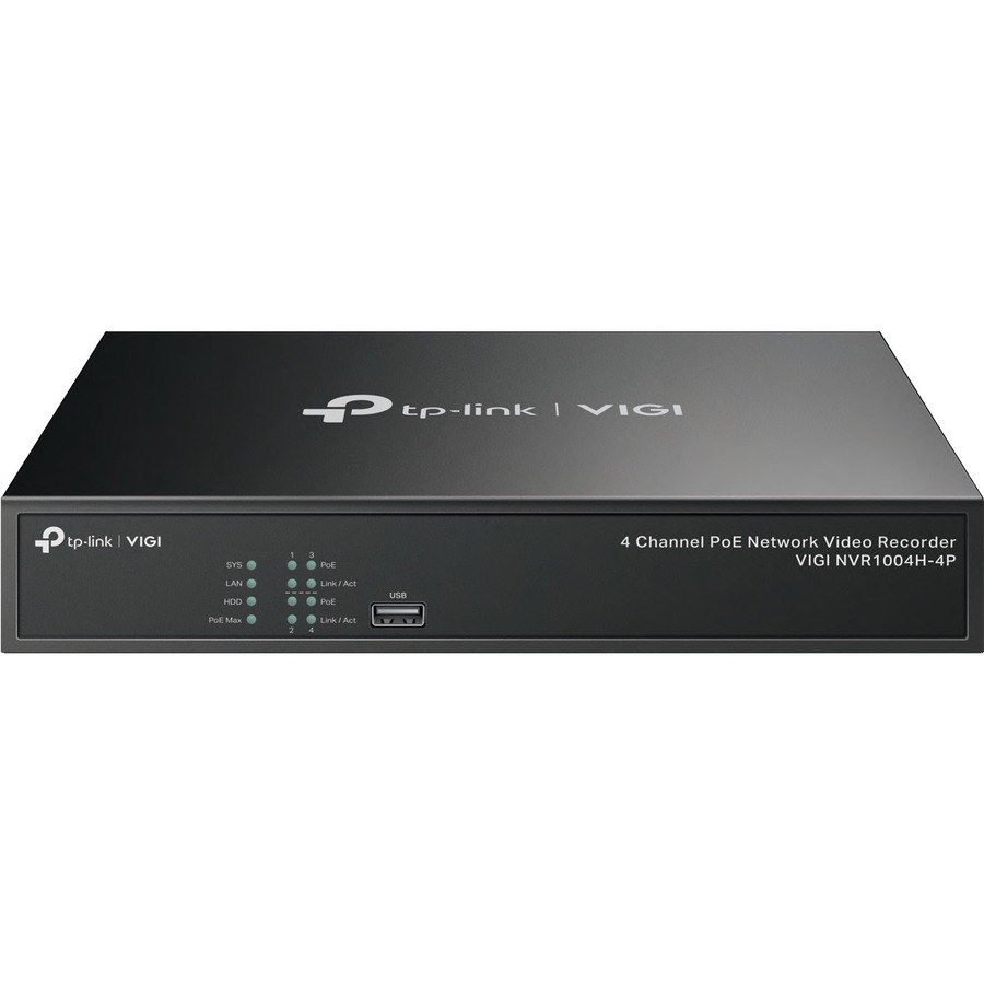 TP-Link VIGI 4 Channel PoE+ Network Video Recorder - 10 TB HDD