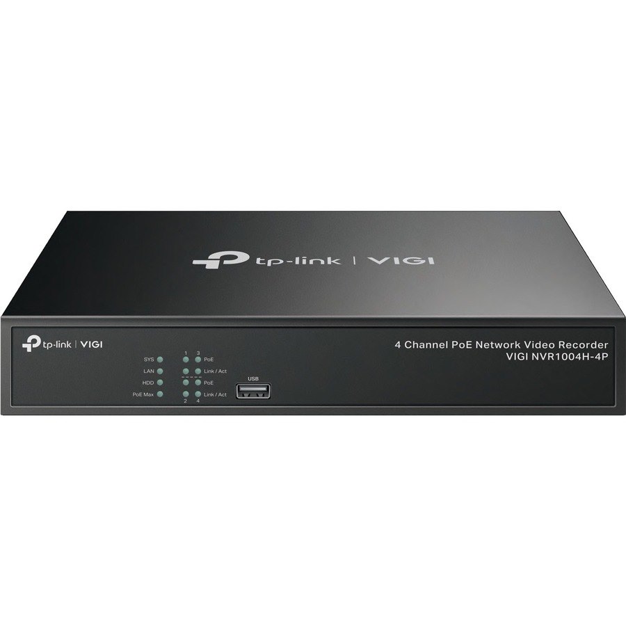 TP-Link VIGI 4 Channel Wired Video Surveillance Station 10 TB HDD