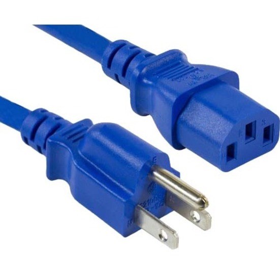 ENET 5-15P to C13 3ft Blue External Power Cord / Cable NEMA 5-15P to IEC-320 C13 10A 18AWG 3'