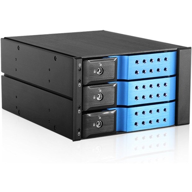 iStarUSA BPN-DE230HD Drive Enclosure for 5.25" - Serial ATA/600 Host Interface Internal - Black, Blue