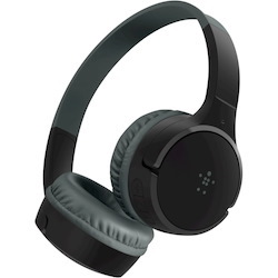 Belkin Wireless On-Ear Headphones for Kids with Mic and Case - On-Ear Earphones for iPhone, iPad, Fire Tablet & More - Black