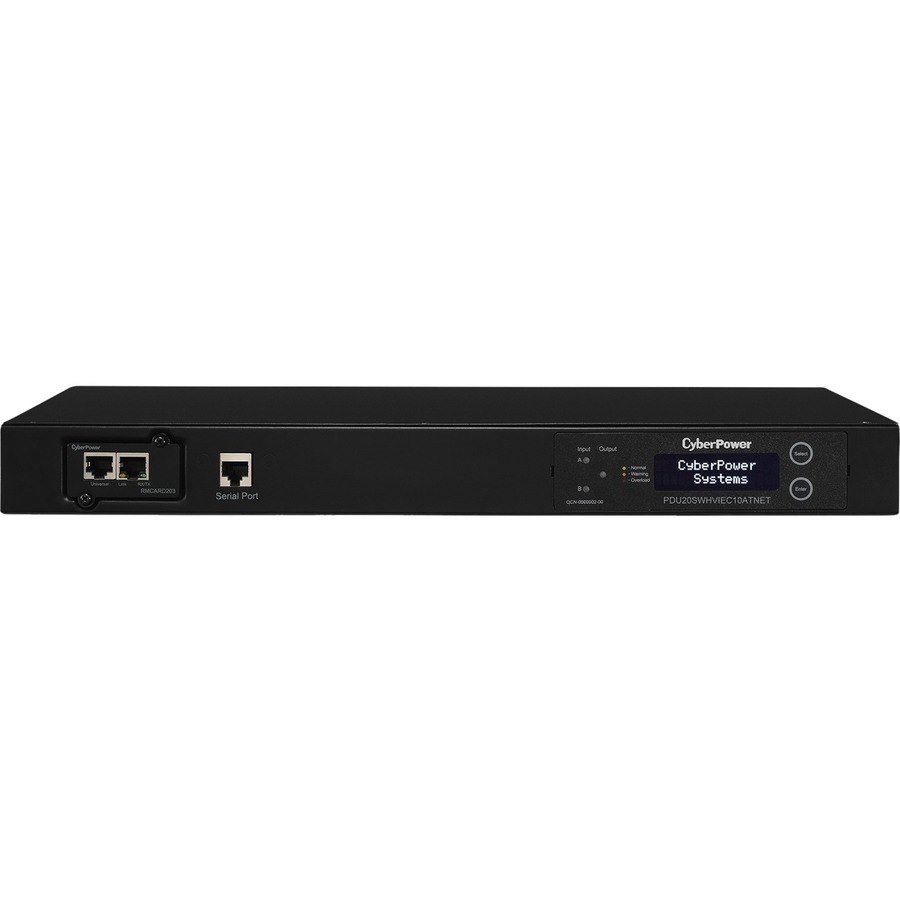 CyberPower PDU20SWHVIEC10ATNET 200 - 240 VAC 20A Switched ATS PDU