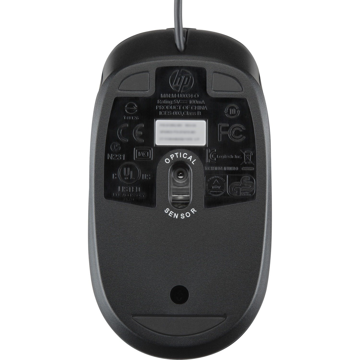 HP Mouse - USB - Optical - 3 Button(s) - Black