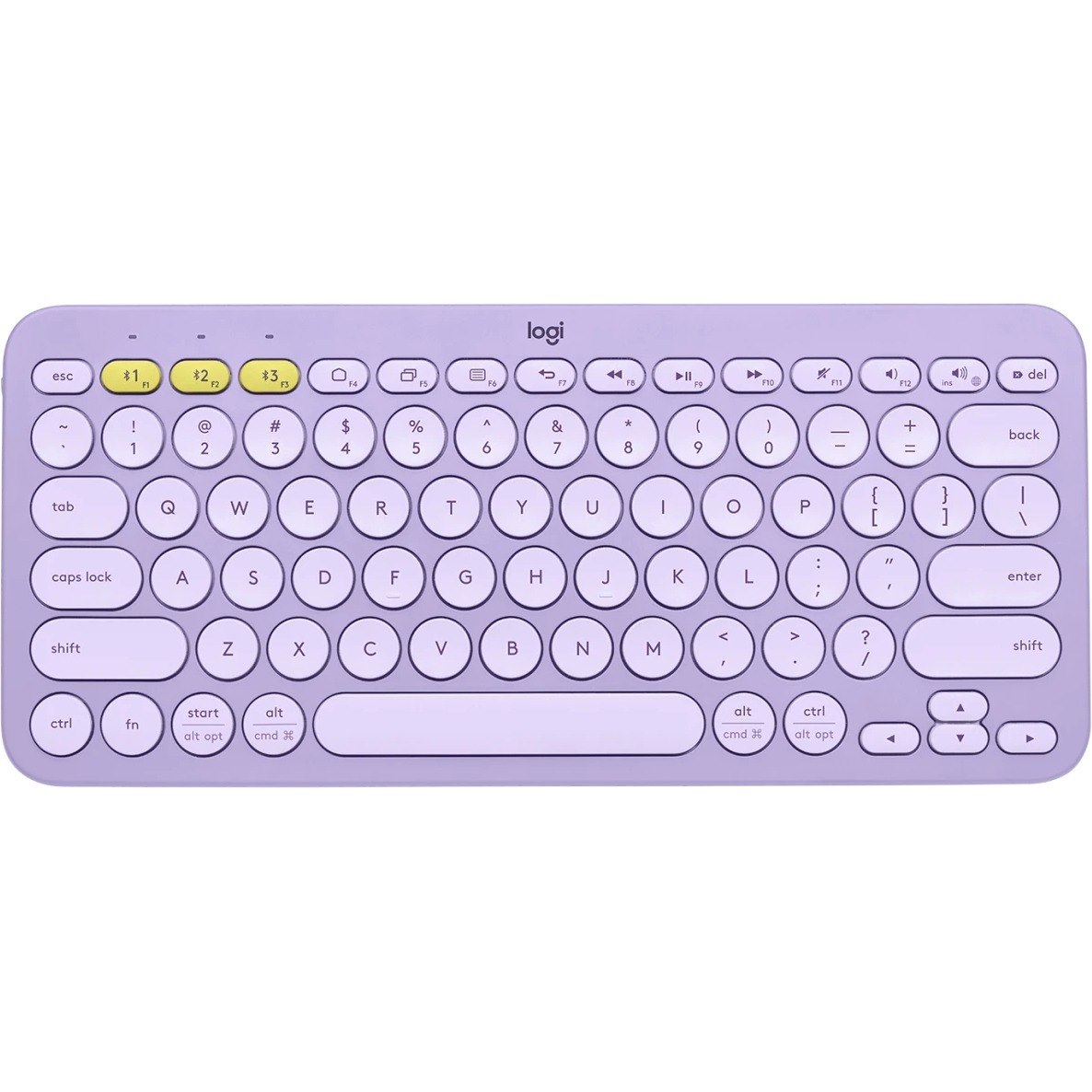 Logitech K380 Keyboard - Wireless Connectivity - English - Lavender Lemonade