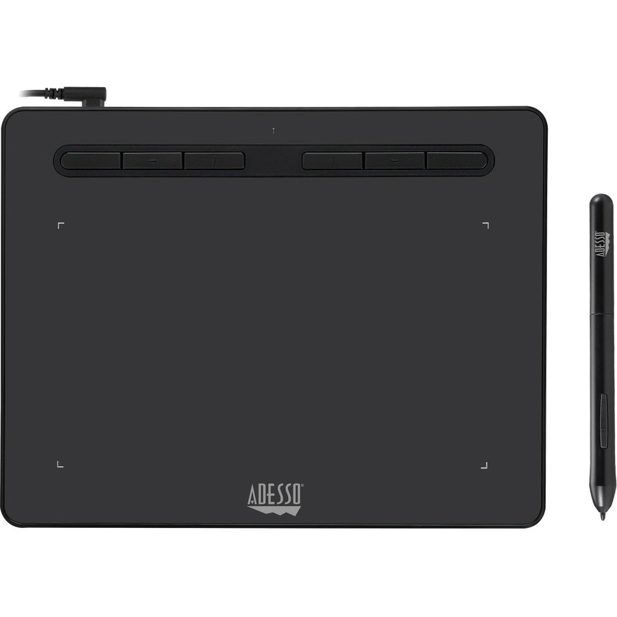 Adesso CyberTablet K8 Graphics Tablet - 5080 lpi - Cable - Black