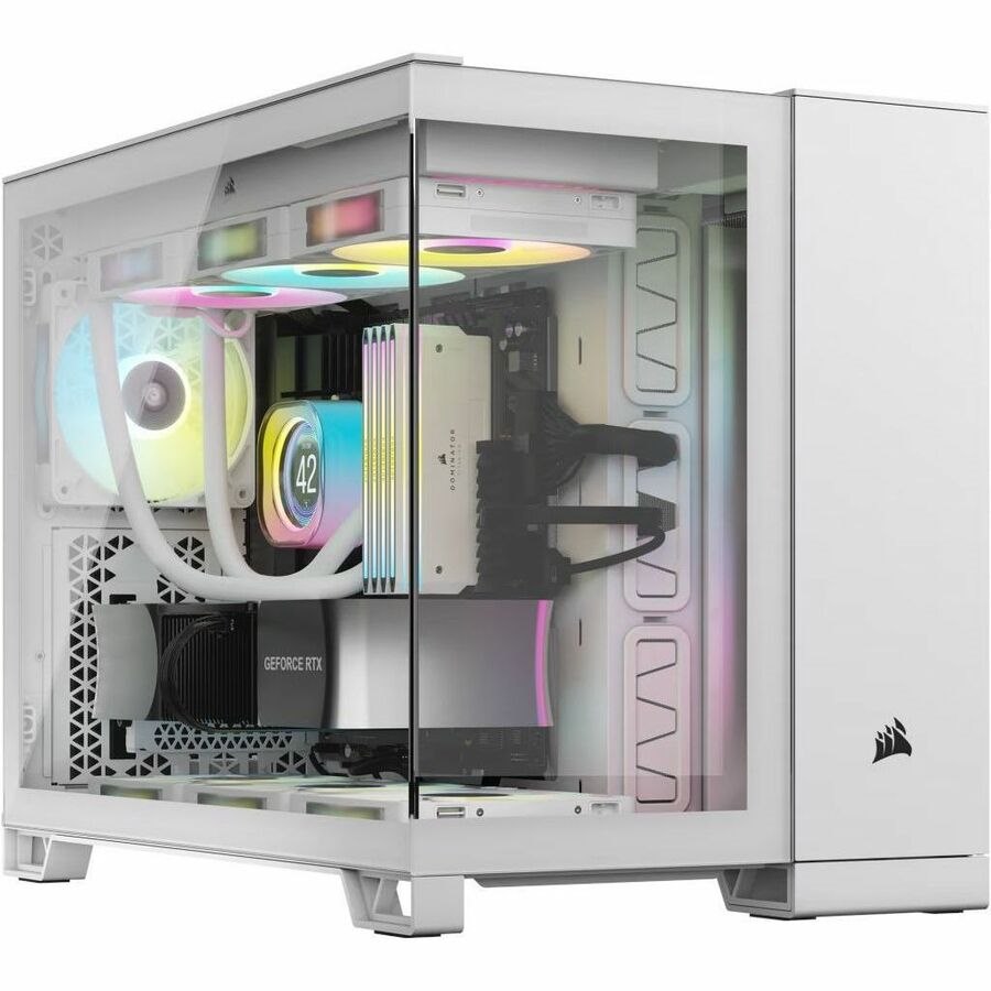 Corsair iCUE LINK Computer Case - Micro ATX, Mini ITX Motherboard Supported - Mid-tower - Glass, Tempered Glass - White