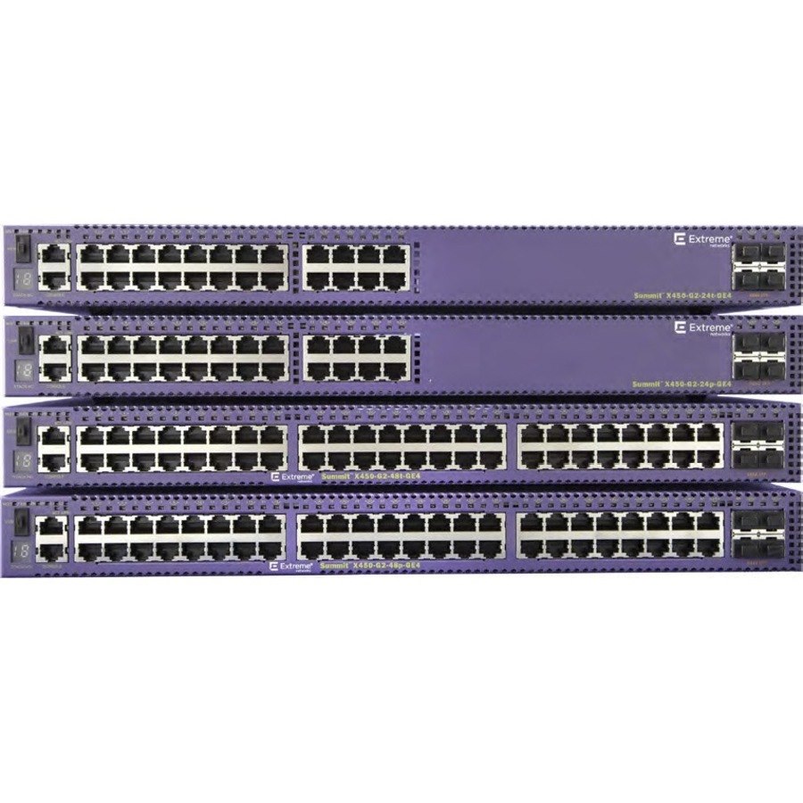 Extreme Networks Summit X450-G2 X450-G2-24p-GE4 24 Ports Manageable Ethernet Switch - Gigabit Ethernet - 10/100/1000Base-TX, 1000Base-X