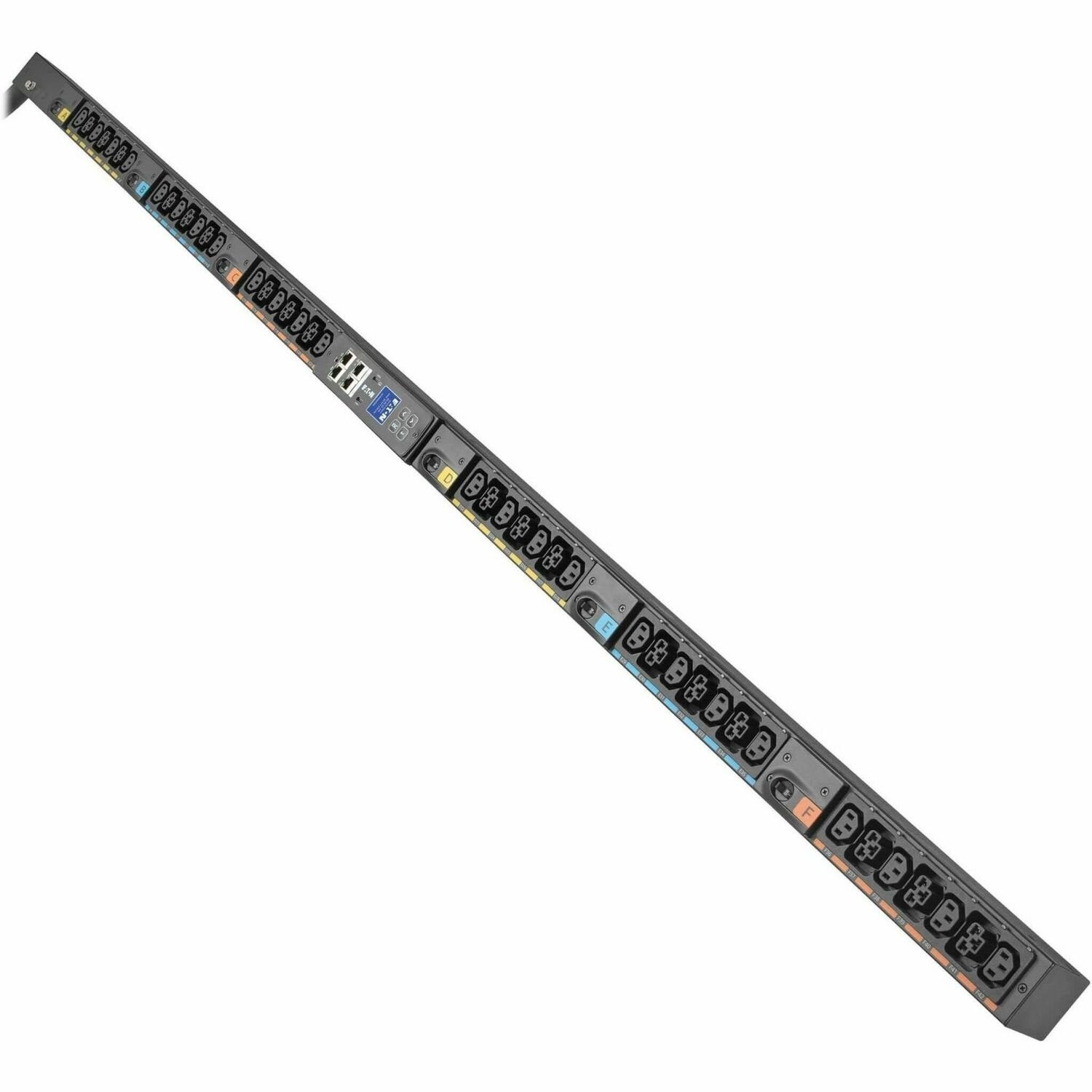 Eaton 3-Phase Managed Rack PDU G4, 208V, 42 Outlets, 48A, 17.3kW, 460P9W Input, 10 ft. Cord, 0U Vertical