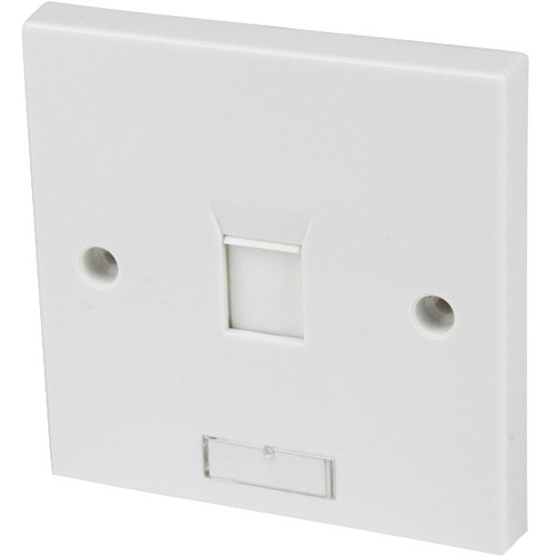 StarTech.com Single Gang RJ45 Faceplate - Universal UK Keystone Wall Plate - White