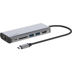 Belkin USB-C 6-in-1 Multiport Adapter, Laptop Docking Station, 4k HDMI, 100W Power Delivery
