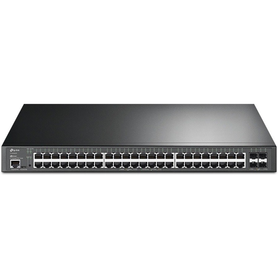 TP-Link JetStream TL-SG3452XP 48 Ports Manageable Ethernet Switch - Gigabit Ethernet, 10 Gigabit Ethernet - 1000Base-T, 10GBase-X
