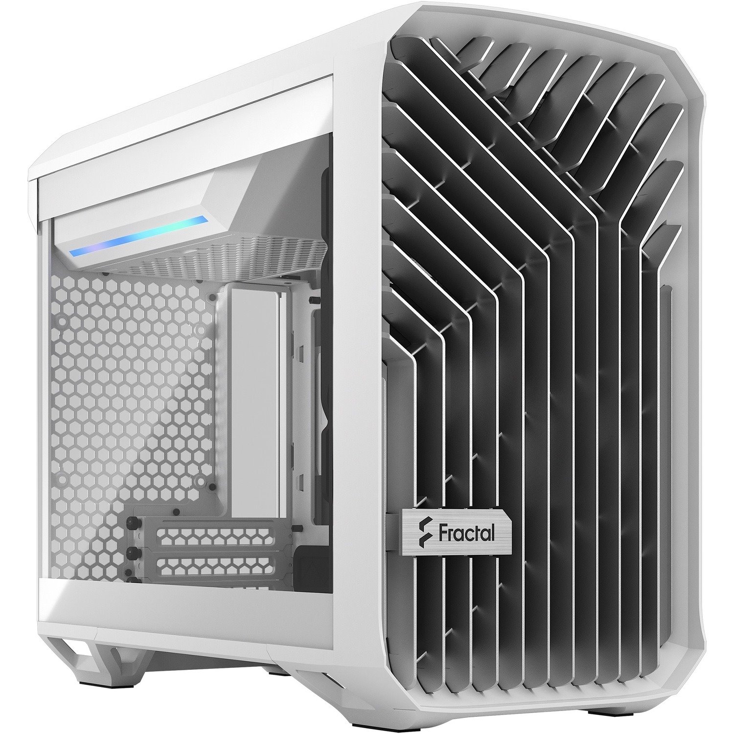 Fractal Design Torrent Nano Computer Case - Mini ITX, Mini DTX Motherboard Supported - Tower - Tempered Glass, Steel - White