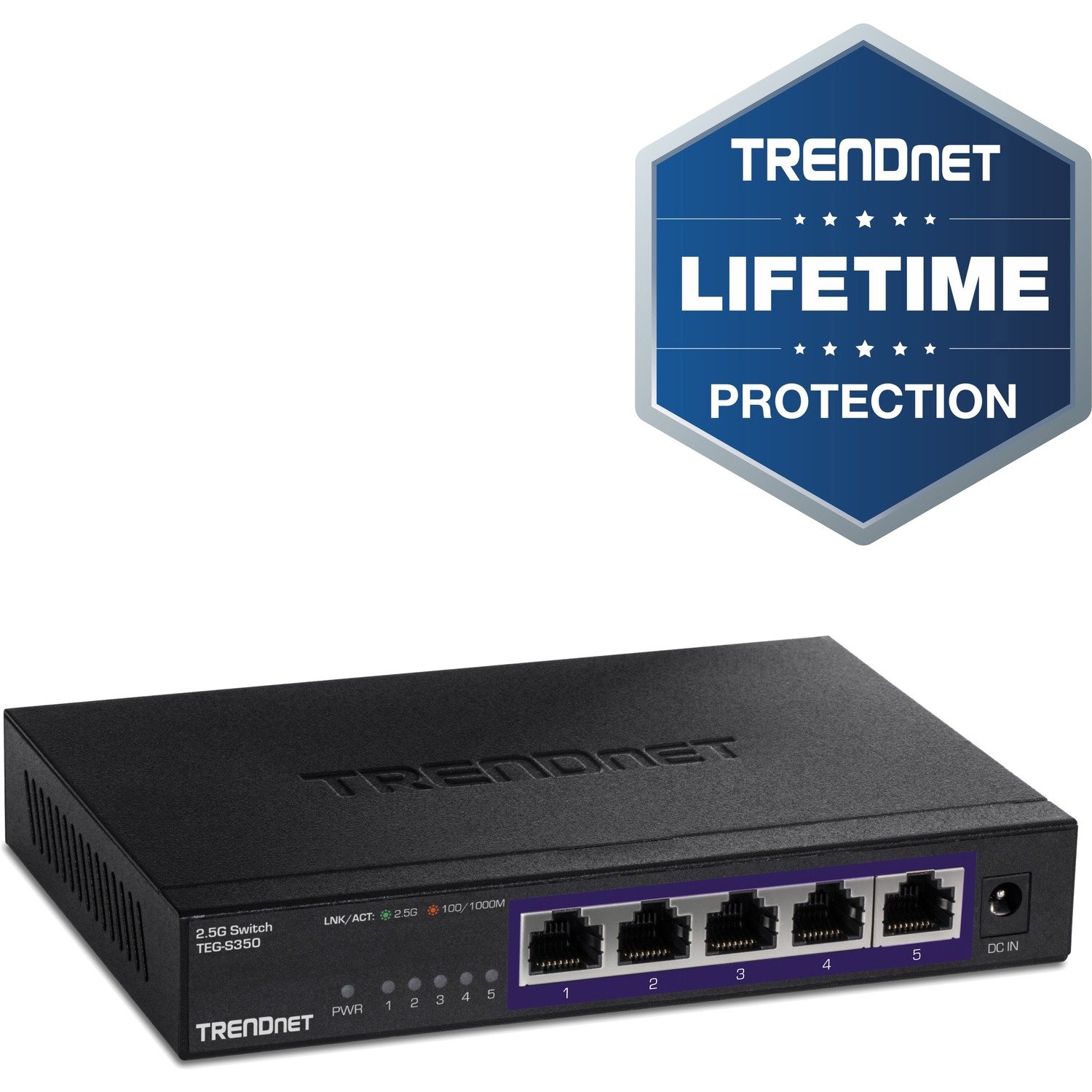 TRENDnet TEG-S350 5 Ports Ethernet Switch - 2.5 Gigabit Ethernet - 2.5GBase-X - TAA Compliant