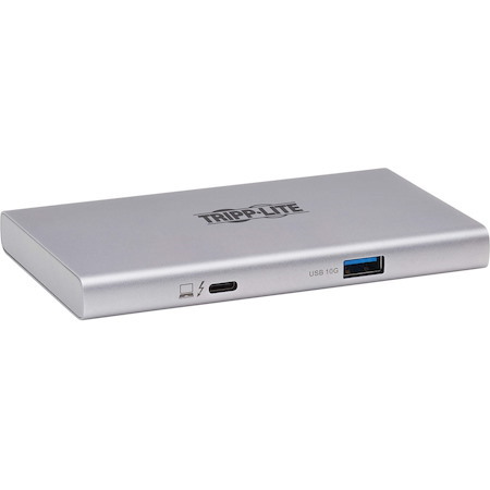 Tripp Lite by Eaton 4-Port Thunderbolt 4 Hub - 8K, 2x 4K 60 Hz, USB 3.2 Gen 2, USB-A Port, 100W Charging, Gray