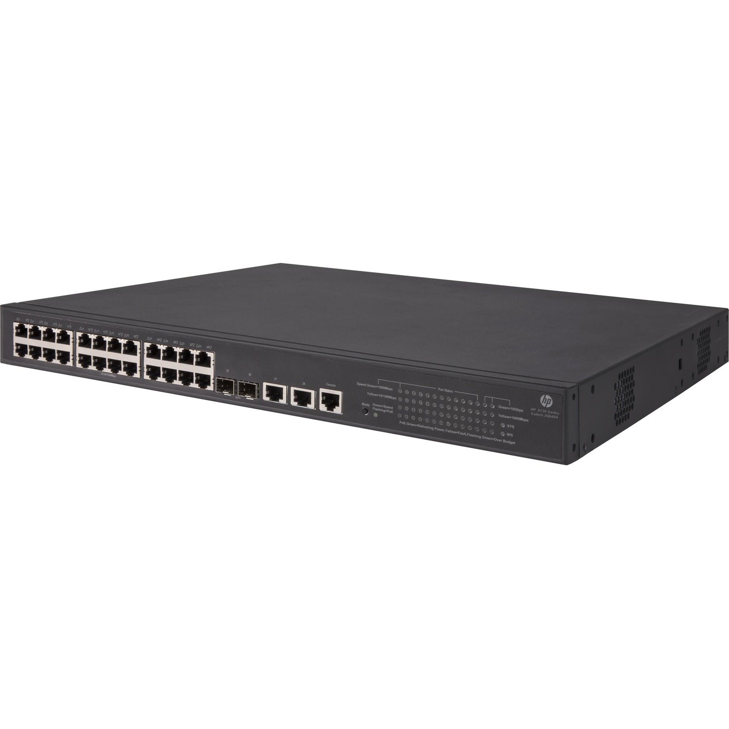 HPE FlexNetwork 5130 EI 5130 24G POE+ 2SFP+ 2XGT (370W) EI 24 Ports Manageable Layer 3 Switch - Gigabit Ethernet, 10 Gigabit Ethernet - 10GBase-T, 10GBase-X, 10/100/1000Base-TX