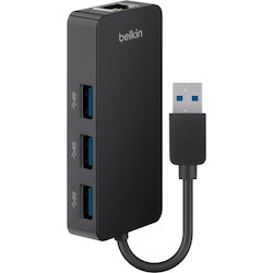 Belkin USB 3.0 Hub - 3xUSB Ports & Gigabit Ethernet - USB Docking Station - USB Adapter - USB Ethernet Adapter