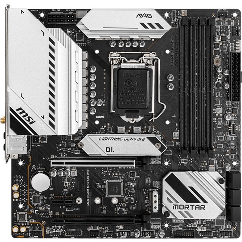 MSI MAG B560M MORTAR WIFI Desktop Motherboard - Intel B560 Chipset - Socket LGA-1200 - Intel Optane Memory Ready - Micro ATX