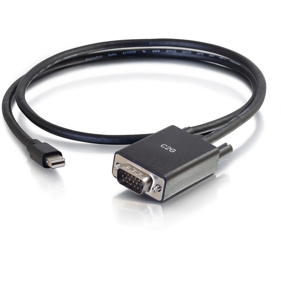 C2G 10ft Mini DisplayPort to VGA Adapter Cable Black