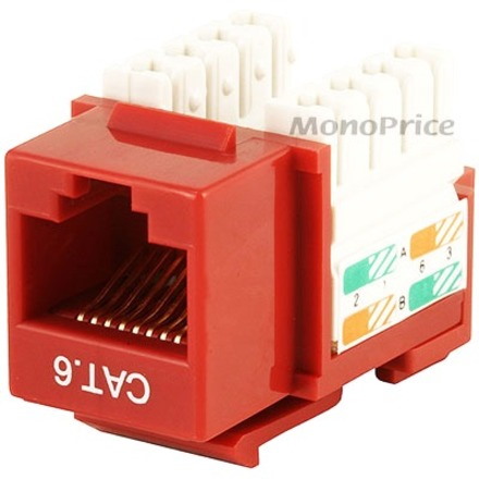 Monoprice Cat6 Punch Down Keystone Jack - Red