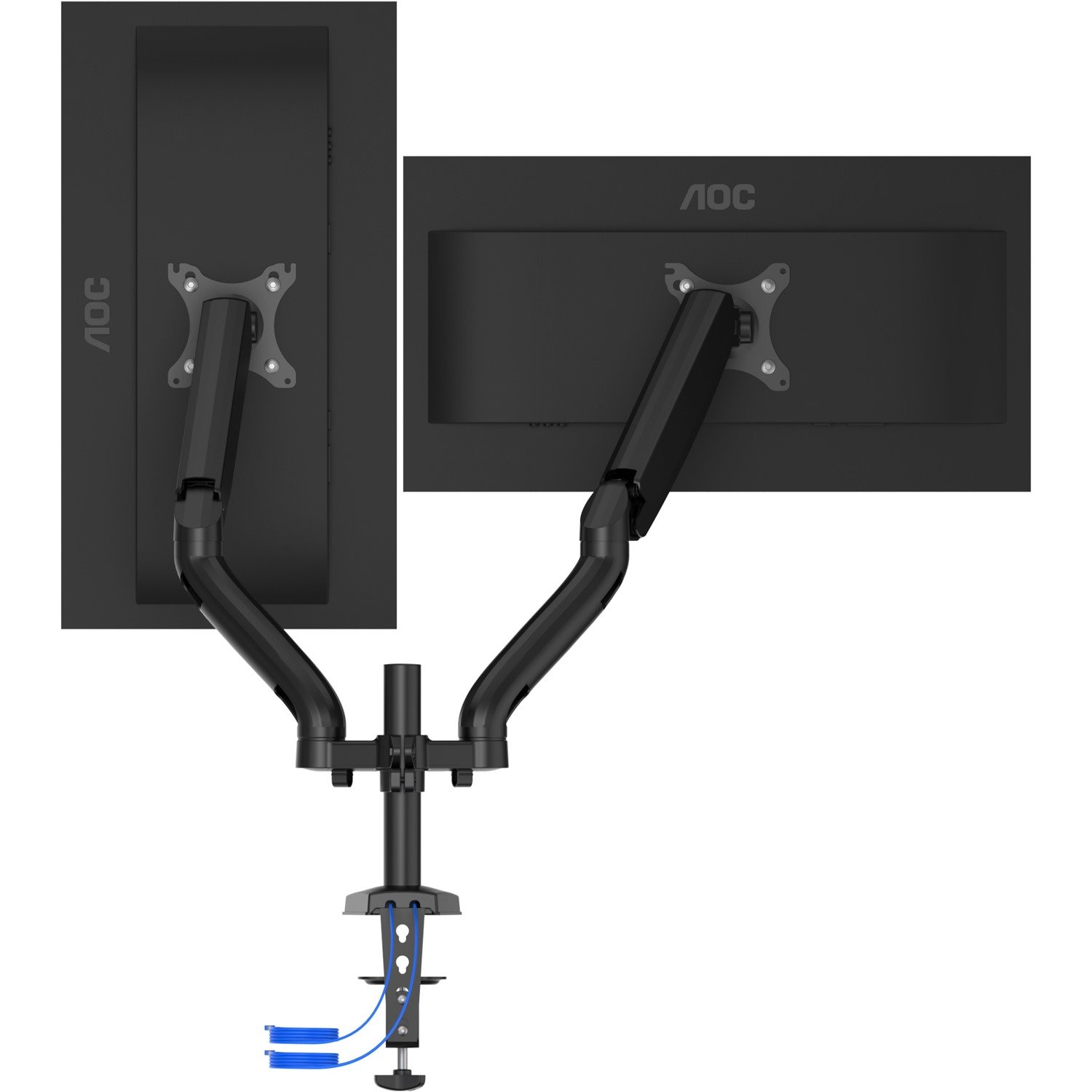 AOC Mounting Arm for Monitor, Display - Black