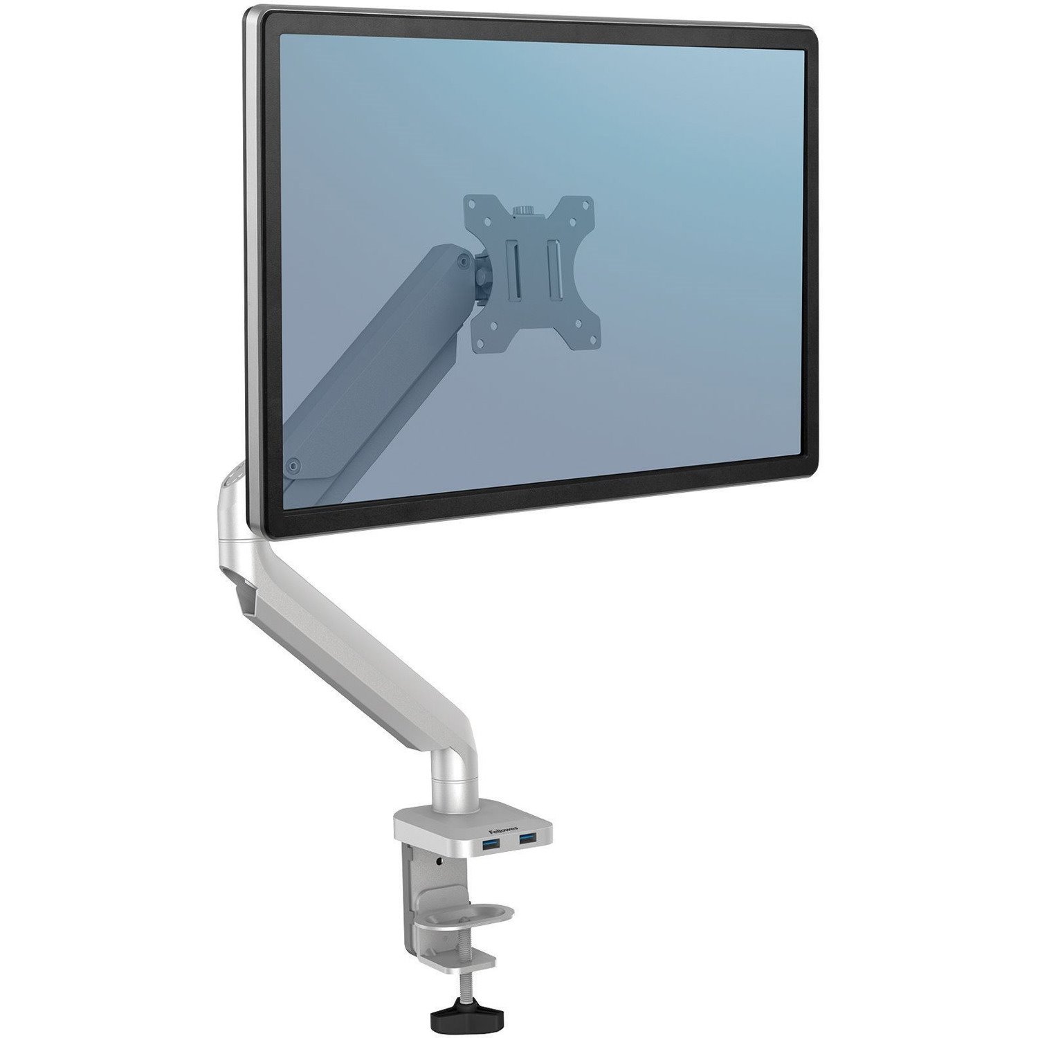 Fellowes Platinum Mounting Arm for Monitor - Silver