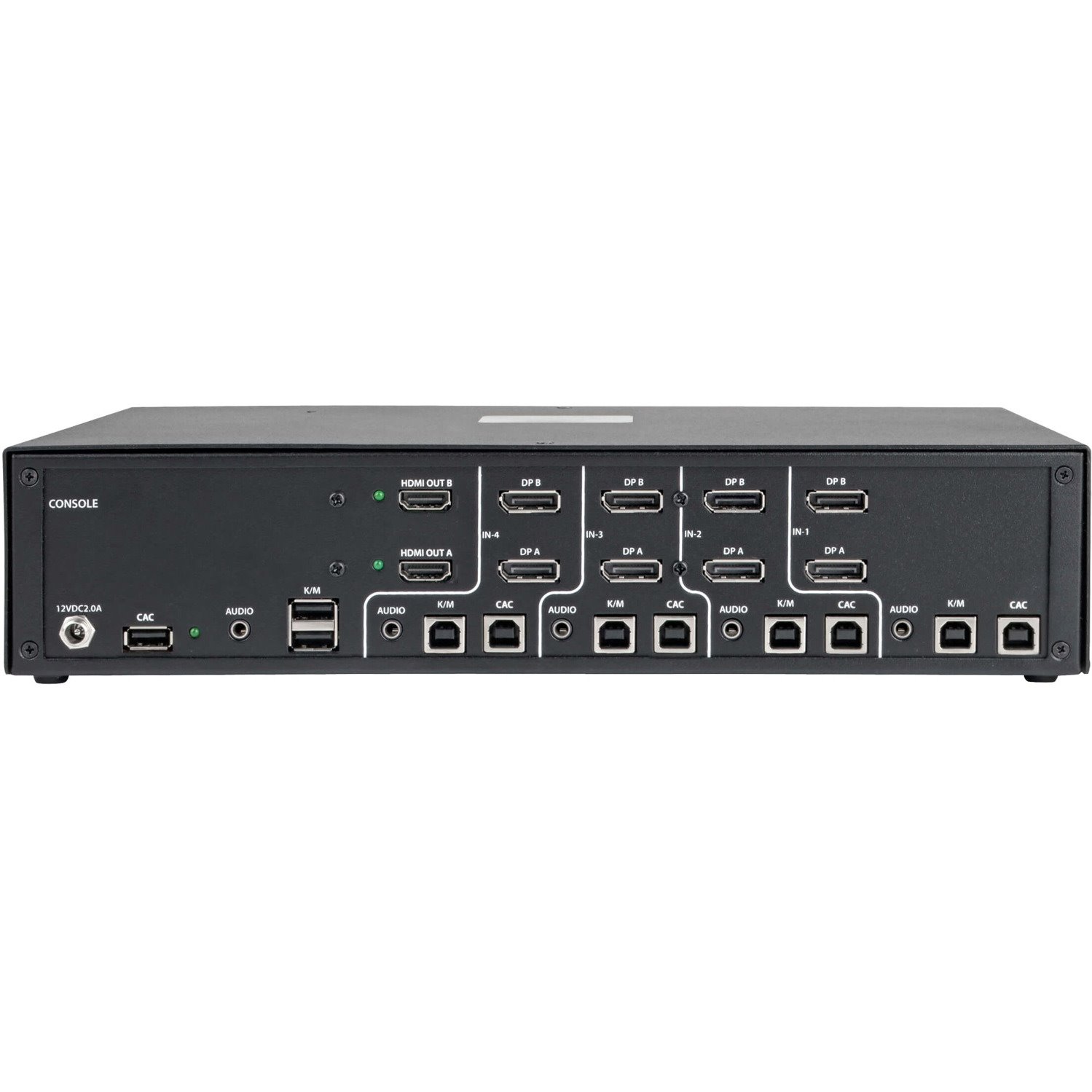 Tripp Lite by Eaton Secure KVM Switch, 4-Port, HDMI to DisplayPort, Dual Monitor, 4K, NIAP PP3.0 Certified, Audio, CAC, TAA