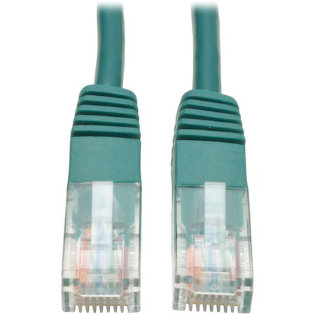 Eaton Tripp Lite Series Cat5e 350 MHz Molded (UTP) Ethernet Cable (RJ45 M/M), PoE - Green, 15 ft. (4.57 m)