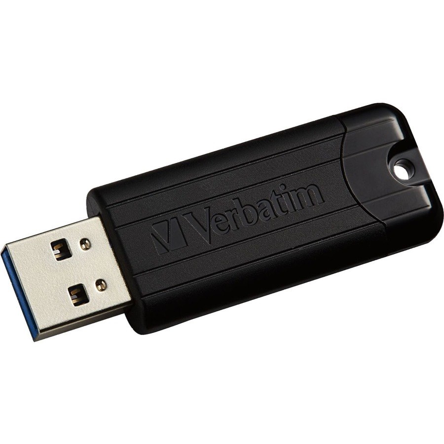 Verbatim PinStripe 128 GB USB 3.2 (Gen 1) Type A Flash Drive - Black