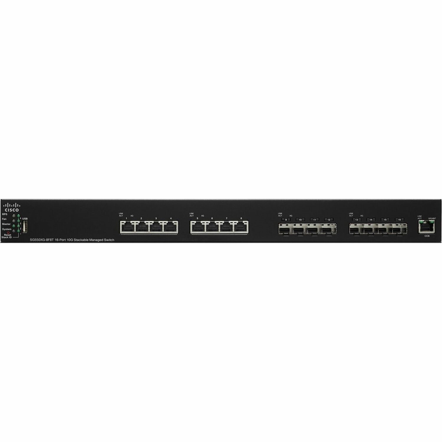 Cisco SG550XG-8F8T 16-Port 10G Stackable Managed Switch