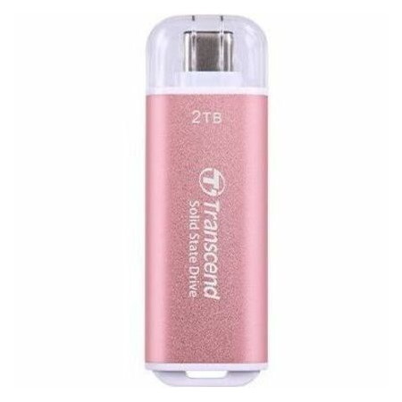 Transcend ESD300 TS2TESD300P 2 TB Portable Solid State Drive - External - Pink
