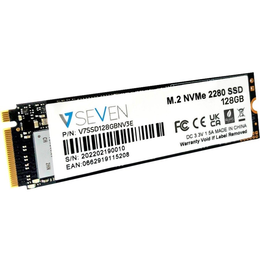 V7 V7SSD128GBNV3E 128 GB Solid State Drive - M.2 Internal - PCI Express NVMe (PCI Express NVMe 3.0 x4)