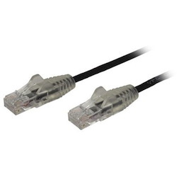 StarTech.com 2 m CAT6 Cable - Slim CAT6 Patch Cord - Black - Snagless RJ45 Connectors - Gigabit Ethernet Cable - 28 AWG (N6PAT200CMBKSS)