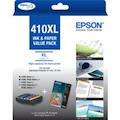 Epson Claria Premium 410XL Original Inkjet Ink Cartridge/Paper Kit - Value Pack - Photo Black, Black, Magenta, Yellow, Cyan Pack
