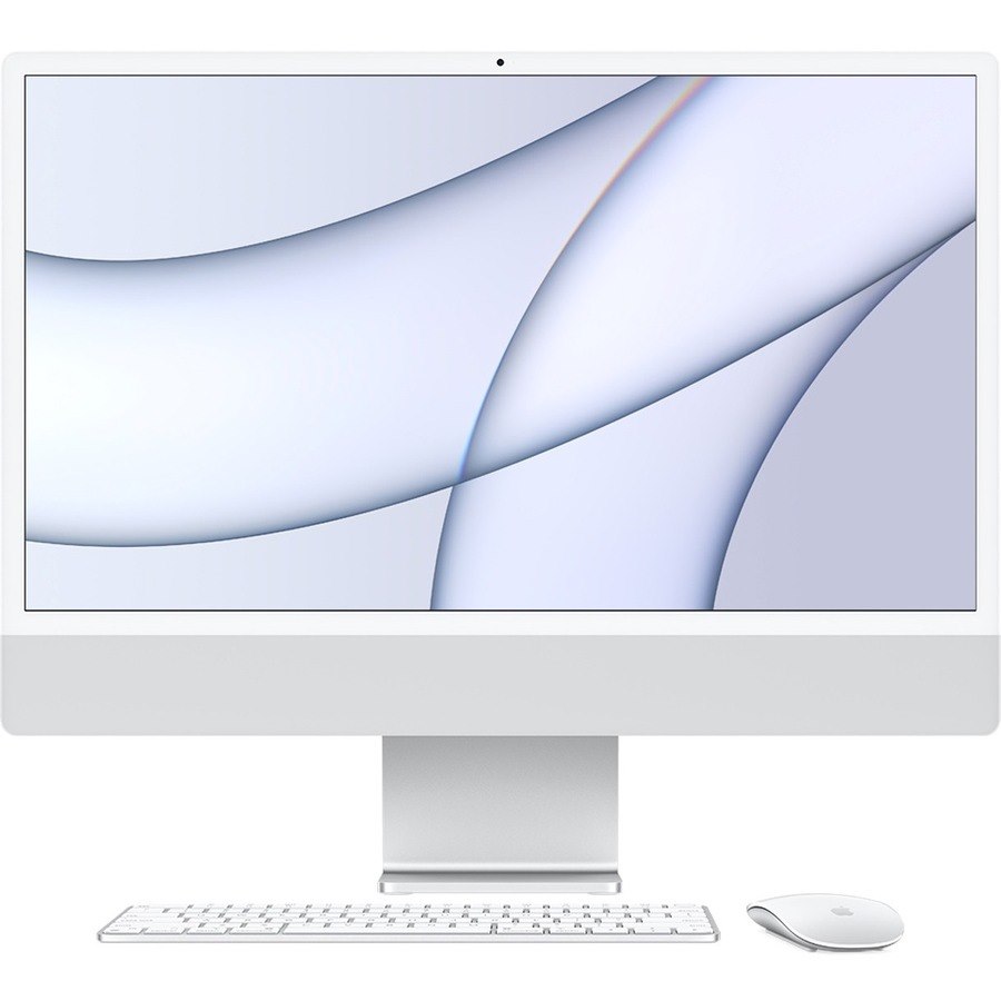 Apple iMac MGPD3X/A All-in-One Computer - Apple M1 Octa-core (8 Core) - 8 GB RAM - 512 GB SSD - 61 cm (24") 4.5K 4480 x 2520 - Desktop - Silver