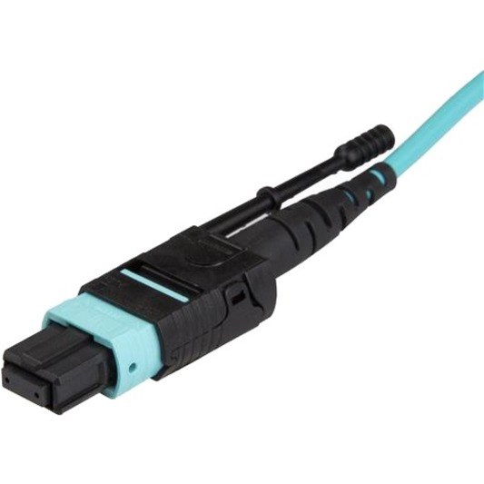 StarTech.com 10m (30ft) MTP(F)/PC OM3 Multimode Fiber Optic Cable, OFNP Plenum, 50/125&micro;m, 40G, Low Insertion Loss, MPO Fiber Jumper Cord