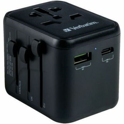 Verbatim UTA-02 Universal Travel Adapter 20W - USB -C, USB-A