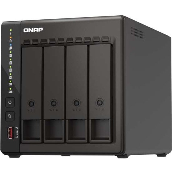 QNAP Turbo NAS TS-453E-8G 4 x Total Bays SAN/NAS Storage System - 4 GB Flash Memory Capacity - Intel Celeron J6412 Quad-core (4 Core) 2 GHz - 8 GB RAM Tower