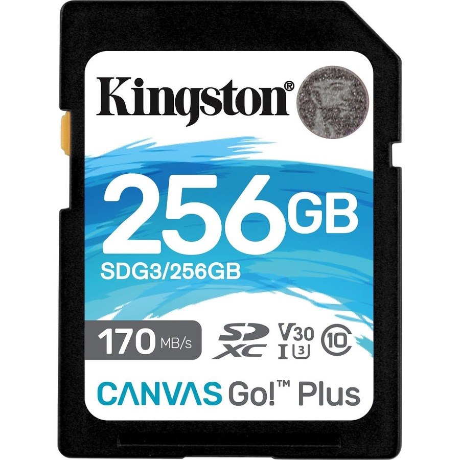 Kingston Canvas Go! Plus 256 GB Class 10/UHS-I (U3) SDXC - 1 Pack