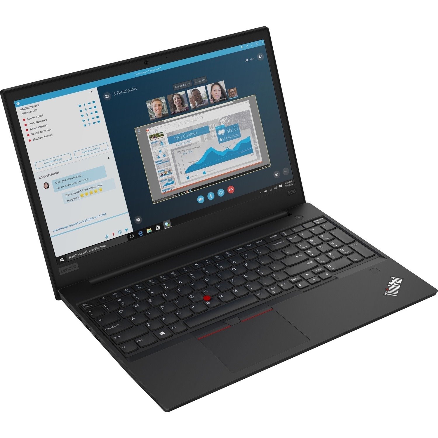 Lenovo ThinkPad E595 20NF001XUS 15.6" Notebook - 1920 x 1080 - AMD Ryzen 7 3700U Quad-core (4 Core) 2.30 GHz - 8 GB Total RAM - 256 GB SSD - Glossy Black