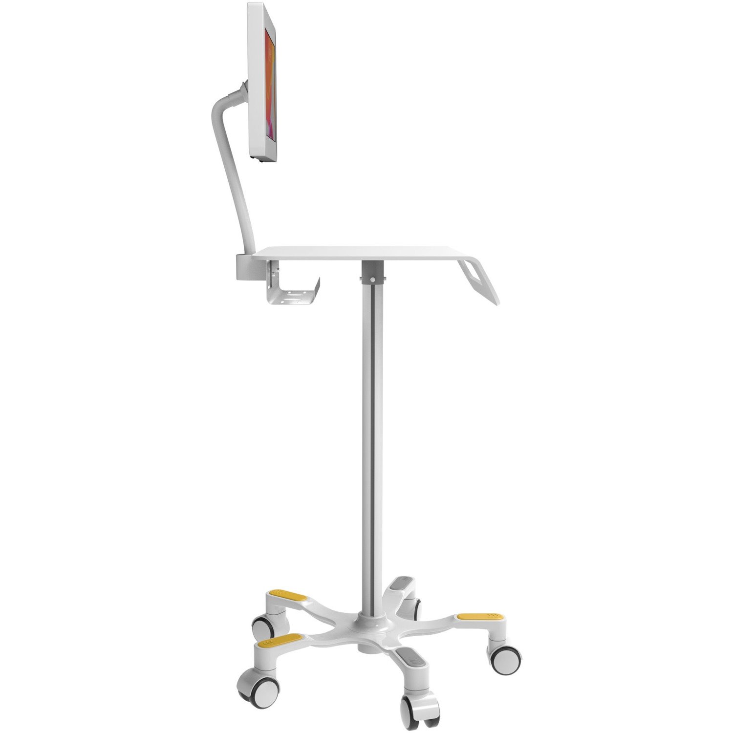 CTA Digital Medical Grade Anti-Microbial VESA Floor Stand with Universal Security Enclosure