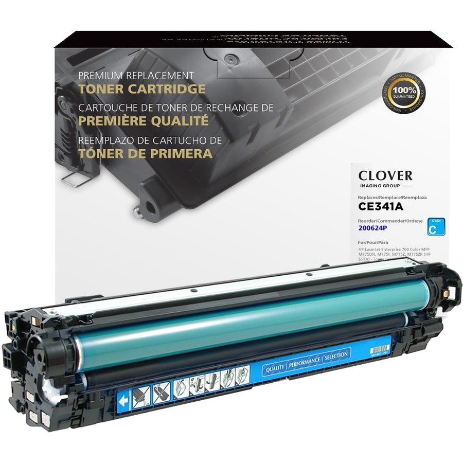 Clover Imaging Remanufactured Cyan Toner Cartridge for HP 651A (CE341A)