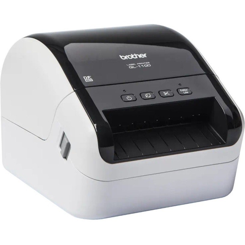 Brother QL-1100c Office, Warehouse Direct Thermal Printer - Monochrome - Label/Receipt Print - USB - USB Host - With Cutter - Black, White